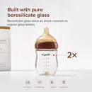 Thyseed Glass Natural Anti-Colic Baby Bottles | Newborn Breast Like Nursing Bottle for Breastfed Babies with Nipple(1-2 Months),5oz,1pack by TinyTreasures Baby Boutique