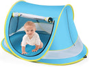 Baby Beach Tent,Large Pop Up Beach Tent Sun Shade for Beach,Portable Baby Travel Tent with Mosquito Net,Indoor Baby Play Tent,UPF 50+ UV Protection Sun Shelters for Infants by TinyTreasures Baby Boutique