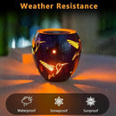 VEWOGARDEN Solar Lanterns Outdoor Waterproof Hummingbird Hollowed-Out Metal Lantern Solar Lights with Flickering Flame for Patio Porch Table, Purple by GreenHaven Gardens