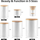White Canister Sets for Kitchen Counter, Kitchen Canisters Set of 6, Flour and Sugar Containers, Coffee and Tea Storage, Modern Farmhouse Kitchen Decor by CozyNest Decor