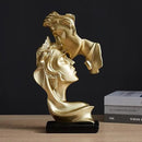 Couples Kiss Sculpture,Abstract Art Couple Sculpture Home Furnishing Resin Statue Decoration Romantic Statue Used for Home Decoration, Wedding, Gift. (Gold) by CozyNest Decor