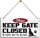 Warning Signs, Keep Gate Closed Dog Sign, Decorative Wood Hanging Wood Plaque, Warning Animal Dog Sign, Funny Novelty Caution Dog Sign, Dog Owner Home Decor, Door Gate Hanger Outdoor by CozyNest Decor