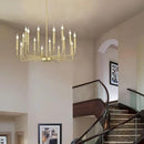 Modern Gold Farmhouse Chandeliers, 16-Light Industrial Metal Chandelier Lighting, Classic Candle Hanging Pendant Light Fixtures for Kitchen Island, Living Room, Dining Room, Stair by CozyNest Decor