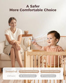 SWEETFULL Baby Stroller Fan - 4000mAh Rechargeable 4-Speed Quiet with LED Display & Night Light, Mini Portable 360° Clip On Safe Fan for Car Seat, Crib, Travel - Brown by TinyTreasures Baby Boutique