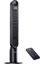VAGKRI 42 Inch Tower Fan for Bedroom, Bladeless Quiet Floor Fan with 135° Vertical 90° Oscillation Fans for Indoors use, 4 Speeds, 4 Modes, 15H Timers Standing Fans with Remote Black by CozyNest Decor