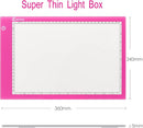 Light Box Drawing A4,Tracing Board with 3 Brightness Adjustable for Artists, Animation Drawing, Sketching, Animation, X-ray Viewing (Red) by TinyTreasures Baby Boutique