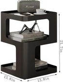 Modern Side Table, Metal Bedside Table Living Room, 3 Tier end Tables with Storage,Nightstand for Small Spaces, Living Room, Bedroom, Sturdy, No Assembly Required by CozyNest Decor