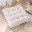 Tiita Chair Cushions 22"x22" Square Windows Pad for Adults Seating Pillows Set of 2, Beige by CozyNest Decor