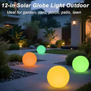 12 Inch Solar Glowing Ball Light Outdoor, Solar Garden Globe Light w/Remote, RGB Color Changing Waterproof Large LED Orb Lights, Landscape Lighting Mood Lamp w/Ground Stake for Patio Yard Lawn Path by CozyNest Decor