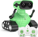 ALLCELE Robot Toys, Rechargeable RC Robot for Boys and Girls, Remote Control Toy with Music and LED Eyes, Gift for Children Age 3 Years and Up - Green by TinyTreasures Baby Boutique