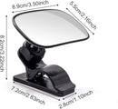 Car Interior Rearview Baby Mirror, Universal Wide Angle Convex Mirrors Clip On Mirror for Infant Toddler Child Backseat, 360° Freely Adjustable. (Black) by TinyTreasures Baby Boutique