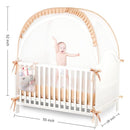 Baby Safety Crib Tent Infant Pop up Mosquito Net Nursery Bed Canopy Netting Cover - Keep Baby from Climbing Out with Hanging Diaper Storage Bag (Beige) by TinyTreasures Baby Boutique