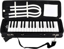 EASTROCK 32 Key Melodica Instrument Air Piano Keyboard Soprano Melodica with 2 Mouthpieces Tube Sets Carrying Bag for Beginners Adults Gift Black by TinyTreasures Baby Boutique
