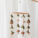 Baby Mobile for Crib,Crib Mobile for Boys Girls, Soft Crib Toys Hanging，Baby Mobile for Bassinet，Boho Nursery Decor Neutral（Mushroom，Leaves,Cotton） by TinyTreasures Baby Boutique