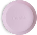 mushie Round Dinnerware Plates for Kids | Made in Denmark, Set of 2 (Soft Lilac) by TinyTreasures Baby Boutique