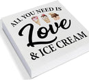 3 Pcs Summer Ice Cream Wood Box Signs Decor Farmhouse Summer Ice Cream Tiered Tray Decor Table Desk Shelf Kitchen Decoration Rustic by CozyNest Decor