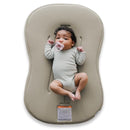 Snuggle Me® Baby Lounger Curve (0-6 Months) - Premium Organic Cotton with Foam Core, Machine-Washable Cover, Buttery-Soft & Breathable Infant Lounger with Travel Bag (30 in x 20 in x 1.9 in) - Birch by TinyTreasures Baby Boutique