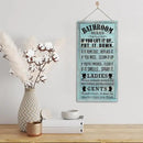 Rustic Western Bathroom Decor - Funny Wall Signs, Farmhouse Country Rules Wall Decor C1 by CozyNest Decor