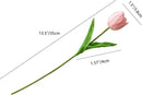 Mandy's Artificial Tulips 12 Stems Light Pink Partially Open PU Faux Flowers for Wedding Home Decor 13.5 Inch by CozyNest Decor