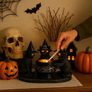 Halloween Black Cat Candle Holder, Cute Halloween Table Decor & Mantel Decoration (Black) by CozyNest Decor