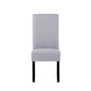 Amaranthine Upholstered Dining Chair With High Back And Wood Legs (Set of 2) - Light Gray by HouseOfZazla