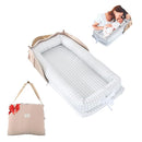 Baby Lounger for Newborn Portable Bag,Baby Nest Play Gym mat with Strap,Newborn Lounger Adjustable Size & Inner Zipper Lengthen Space to 24 Months(Gray Thousand Bird Check) by TinyTreasures Baby Boutique