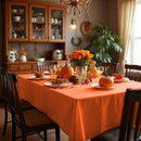 sancua Rectangle Tablecloth - 60 x 84 Inch - Stain and Wrinkle Resistant Washable Polyester Table Cloth, Decorative Fabric Table Cover for Dining Tables, Buffet Parties and Camping, Orange by CozyNest Decor