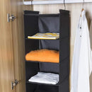 MAX Houser 6 Tier Shelf Hanging Closet Organizer, Closet Hanging Shelf with 2 Sturdy Hooks for Storage, Foldable (Black) by CozyNest Decor