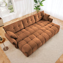 Sofa Set With Ottoman And Pillows, Textured, High Resilience Cushions by HouseOfZazla