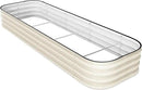 DaisyVibe Raised Garden Bed Kit, Planter Raised Garden Boxes Outdoor, Oval Large Metal Raised Garden Beds for Vegetables Flowers (White, 6.5ftx2ftx1ft) by GreenHaven Gardens