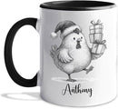 Personalized Name Chicken Coffee Mug Gift, Awesome Chicken White Ceramic Mug 11 Oz 15 Oz, Customized Animal Accent Cup Gift For New Year Anniversary, Unique Teacup For Chickens Lovers/Chickens Lady by TinyTreasures Baby Boutique