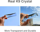 2PCS 5" Large Crystal Sun Catcher Prisms, STINO Hanging Suncatchers with Glass Prism, Rainbow Maker for Windows, Balcony, Kitchen, Garden Decoration (1, Net Rectangle Clear 2Pcs) by GreenHaven Gardens