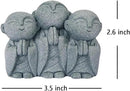 OwMell 3 Japanese Jizo Statue Stone Japanese Buddha Jizo Monk Statue Figurine Memorial Statue Aquarium Decoration Garden Outdoor Ornament 3" - Smiling by GreenHaven Gardens