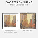 Homeforia 20x20 Picture Frame Black, High End Metal 20x20 Square Poster Frame Matted to 16x16 Print, 20 x 20 Black Frames with Mat 16 x 16 Photo, 20by20 Thin Frames, Tempered Glass, Wall Kit, Set of 1 by CozyNest Decor