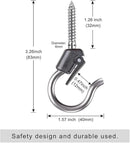BeneLabel Wall Mount Ceiling Hooks with Safety Buckle - Plant Hanger Hooks - Outdoor Hanging Brackets for Hanging Plants, Lights, Wind Chimes & More - Rust Proof and Wind Proof by GreenHaven Gardens