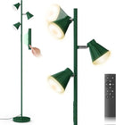 36W LED Tree Floor Lamp, Dimmable Tall Standing Lamp with Remote & Touch Control, 4 Color Temperatures Bright Floor Lamp, 3 Rotatable Light Modern Floor Lamps (Green) by CozyNest Decor