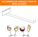 uxcell 5Pcs Wine Glass Rack, 11.22 Inch Iron Wine Glasses Rack Under Cabinet Stemware Rack - Wall Mountable Wine Glass Holder Storage Hanger for Bars Coffee Restaurants Kitchens, Silver by CozyNest Decor