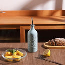 Sweejar Ceramic Olive Oil Dispenser Bottle, 20 Oz Relief Opaque Oil Cruet Protects Oil To Reduce Oxidation, Suitable for Storage Oil, Vinegar, Soy Sauce, Coffee Syrup, Liquids, Set of 1 (Light Blue) by CozyNest Decor
