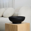 Large Black Decorative Bowl for Home Decor - Modern Concrete Fruit Bowl for Kitchen Counter or Coffee Table by CozyNest Decor
