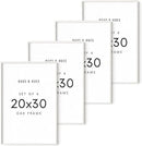 HAUS AND HUES 20x30 Picture Frames Set of 4 - Poster Frames 20x30, 20x30 Inch Frames, Poster Frames 20 X 30 Inches, 20 X 30 Wood Frames, 20x30 Photo Gallery Wall Frame Set (White Frame) by CozyNest Decor