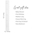 Wooden Growth Chart for Wall - Size Height Chart for Kids, Growth Measuring Board and Kids Height Wall Chart, Growth Chart for Kids, Height Chart for Wall - Modern White (63"x6.7") by TinyTreasures Baby Boutique