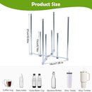 Plastic Bag Drying Holder, Bottle Drying Rack, Multifunctional Kitchen Grocery Bag Stand, Collapsible Cup Draining Rack for Wine Decanter, Mugs, Mason Jars, Water Bottle (10.63 Inches Height) by TinyTreasures Baby Boutique