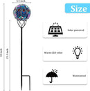 Afirst Solar Outdoor Garden Lights Decorative - Mosaic Solar Stakes Gazing Ball Waterproof Outdoor Lights Stakes for Pathway Yard Lawn Decoration(Multi) by CozyNest Decor