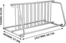 BestEquip 10 Holders Floor Bike Rack, 59" Length All-Steel Grid Bike Rack, 10-Bike Capacity Dual-Side Storage Stand for Garages Streets Yards Bike Events by GreenHaven Gardens