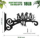 2-Pack Aesthetic Plant Hanger Indoor and Outdoor – 10 Inch Metal Hanging Plant Bracket with Beautiful Bird Pattern – Anti Rust Plant Hooks for Hanging Plants, Bird Feeder, Wind Chime, Lantern by GreenHaven Gardens