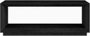 Henn&Hart 48" Rectangular Coffee Table with Open Storage Shelf for Living Room, Family Room, or Office, Black Grain by CozyNest Decor