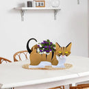 Orange and White Cat Planter Plant Pots,Cute Garden Dog Flower Planter,Dog Planters Birthday Gifts for Women,Office,Indoor/Outdoor Decor(12.5 * 5.6 * 7.8in) by GreenHaven Gardens
