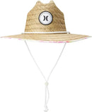 Hurley Women's Straw Hats - Real Straw Hat Medium Brim and Adjustable Chin Strap by GreenHaven Gardens