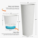Worth Garden 2-Pack 28" H. Metal Planter with 2X Inside Pots - Hand-Hammered Texture Tall Cone Plant Pots - Large Handcrafted Flower Pot for Indoor Outdoor, Deck, Patio, Front Porch - White by CozyNest Decor