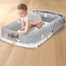 Baby Lounger for Newborn Portable Bag,Baby Lounger Play Mat for Awake-Time,Newborn Babies Essentials Gifts 0-24 Months Home Travel(Crown Grey) by TinyTreasures Baby Boutique